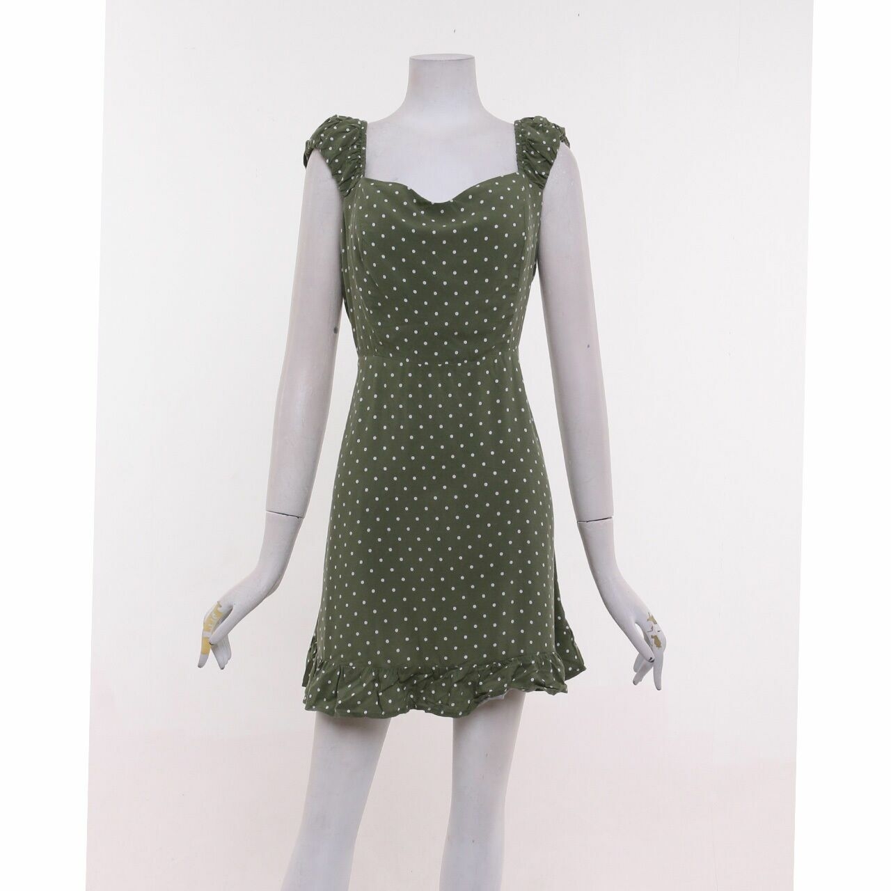 Old Navy Green Polkadots Mini Dress