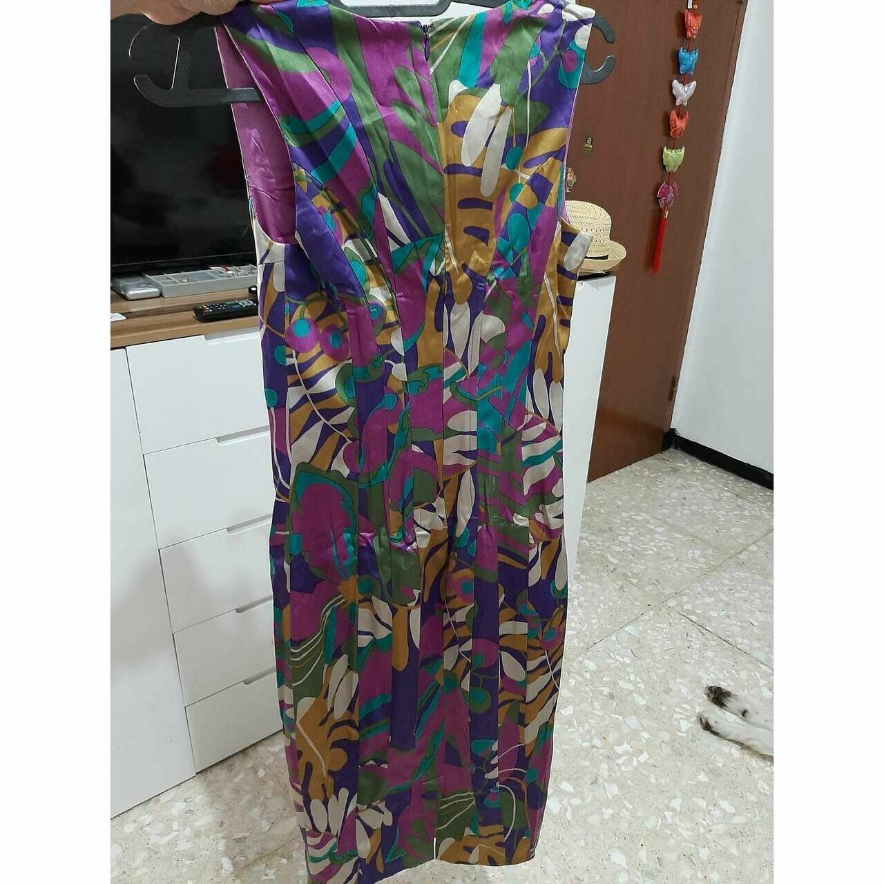 Marciano Purple Floral Long Dress