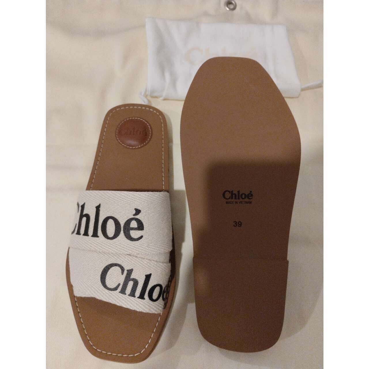 Chloe Brown & Broken White Sandals