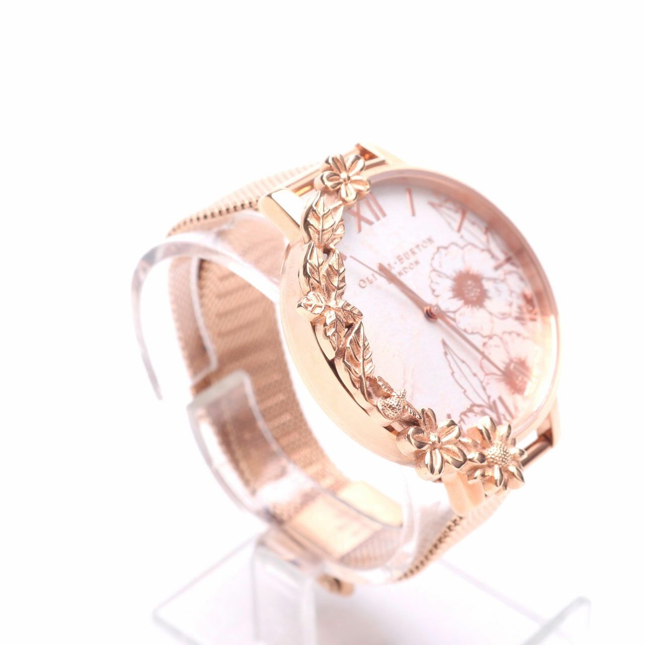 Olivia Burton Abstract Florals Blush and Rose Gold Watch 