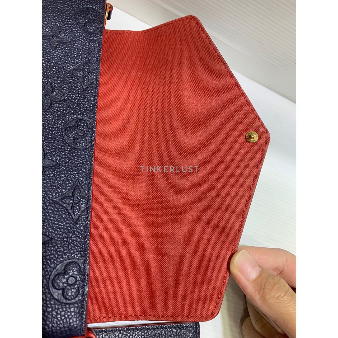 Louis Vuitton Pochette Felicie Empreinte Navy GHW Chip 2022 Sling Bag