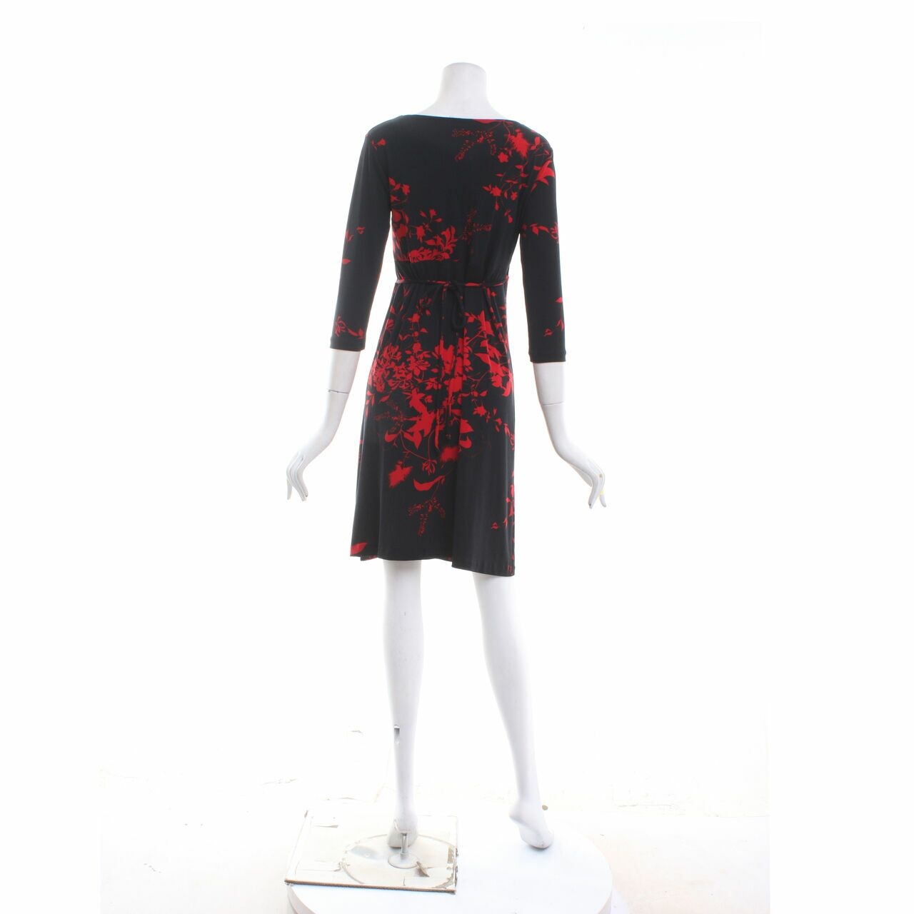 Supre Black & Red Floral Midi Dress