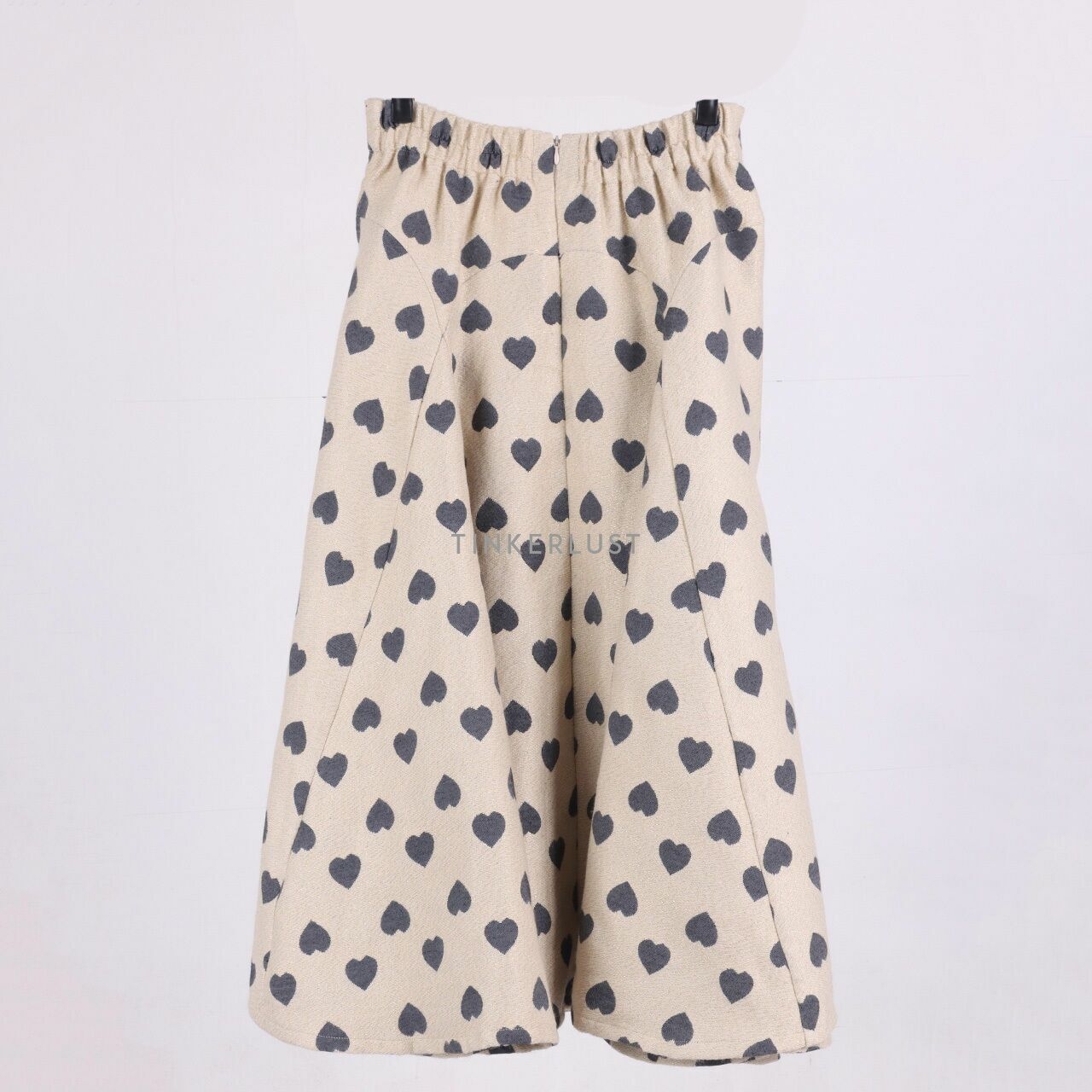 Le Bijou Grey & Cream Pattern Midi Skirt