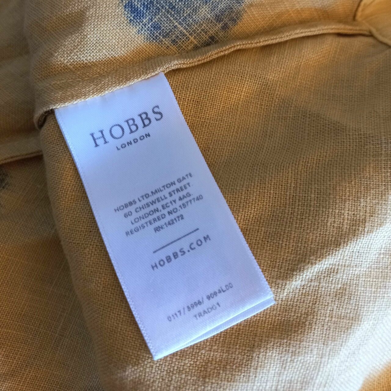 Hobbs Mustard Polkadots Midi Dress