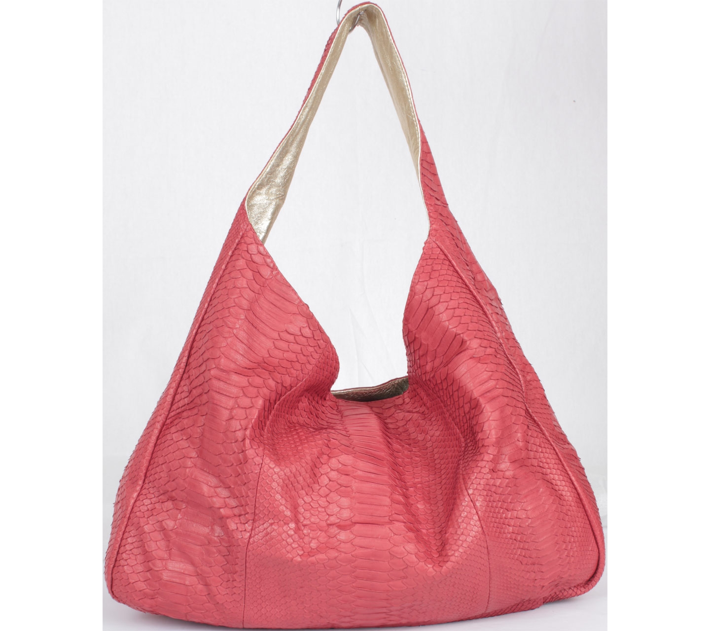 Kamali Red Snakeskin Shoulder Bag