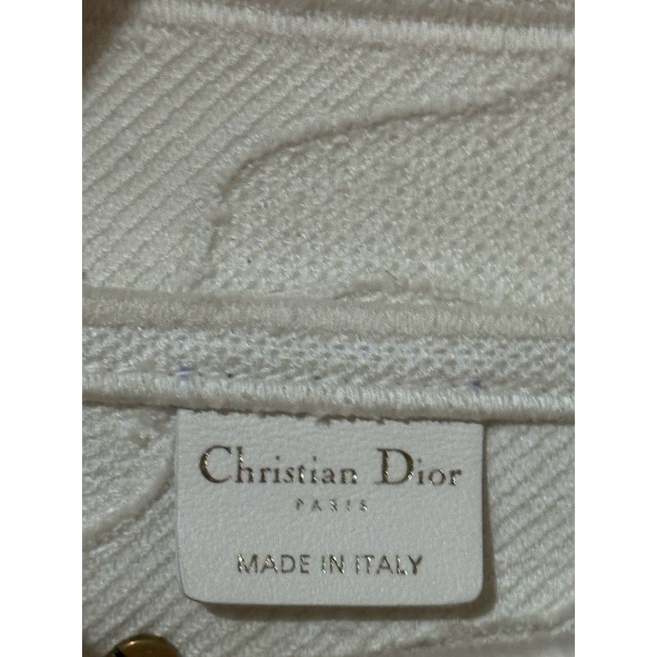 Christian Dior Canvas Embroidered Camouflage White Saddle Bag