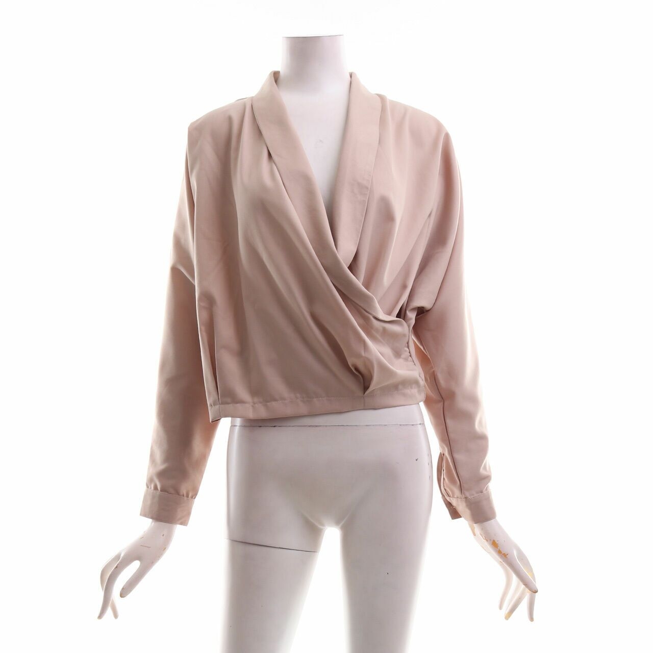 Veyl Nude Wrap Blouse