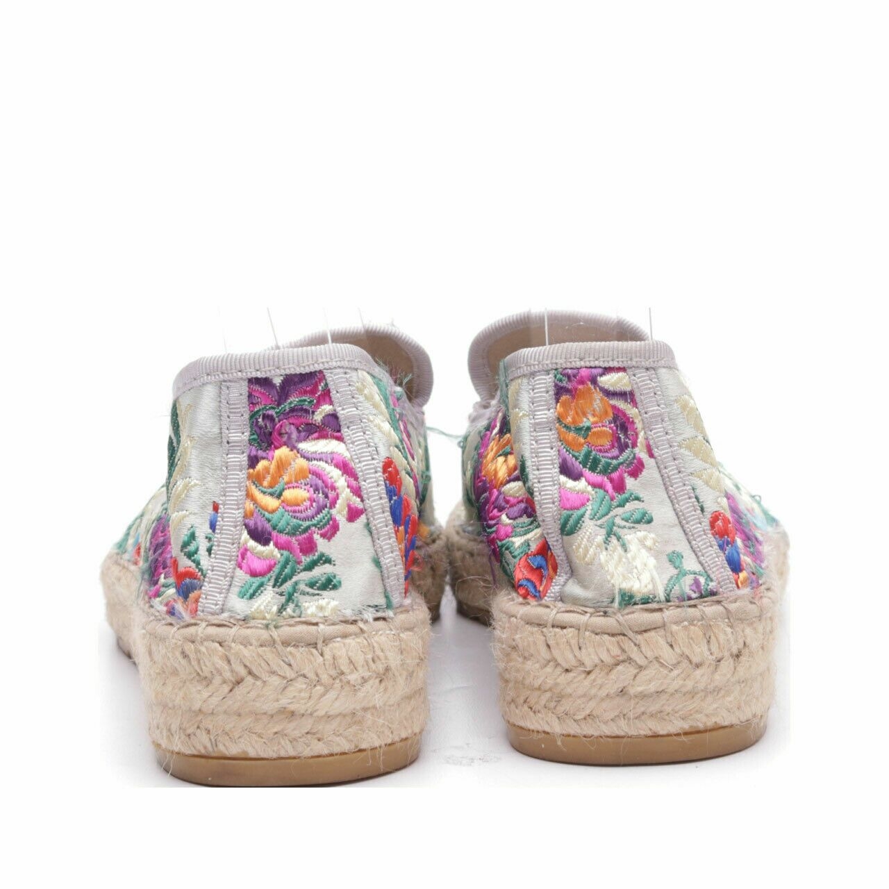 Vidorreta Cream Embroidery Espadrilles Flats Shoes
