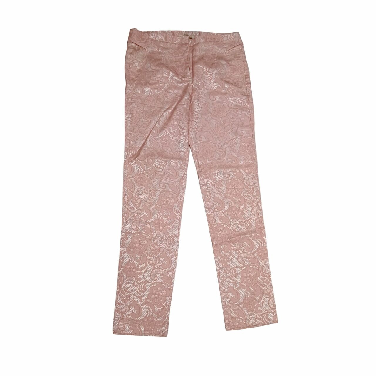 Minimal Pink Floral Long Pants