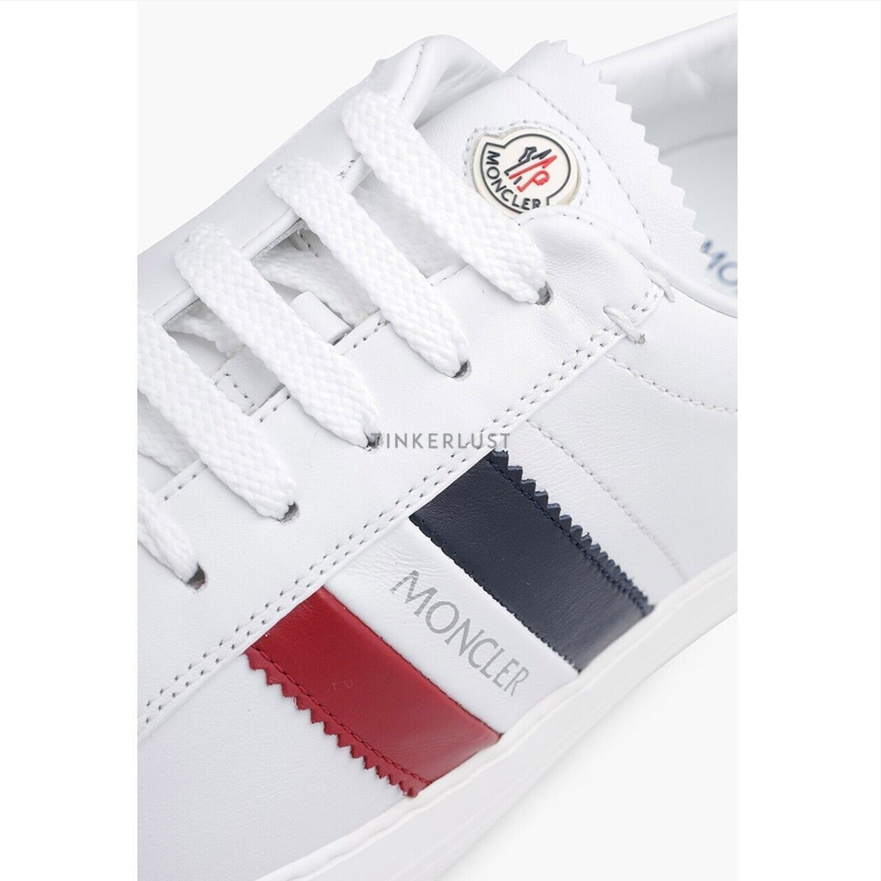 Moncler New Monaco Tennis White Iconic Band Sneakers