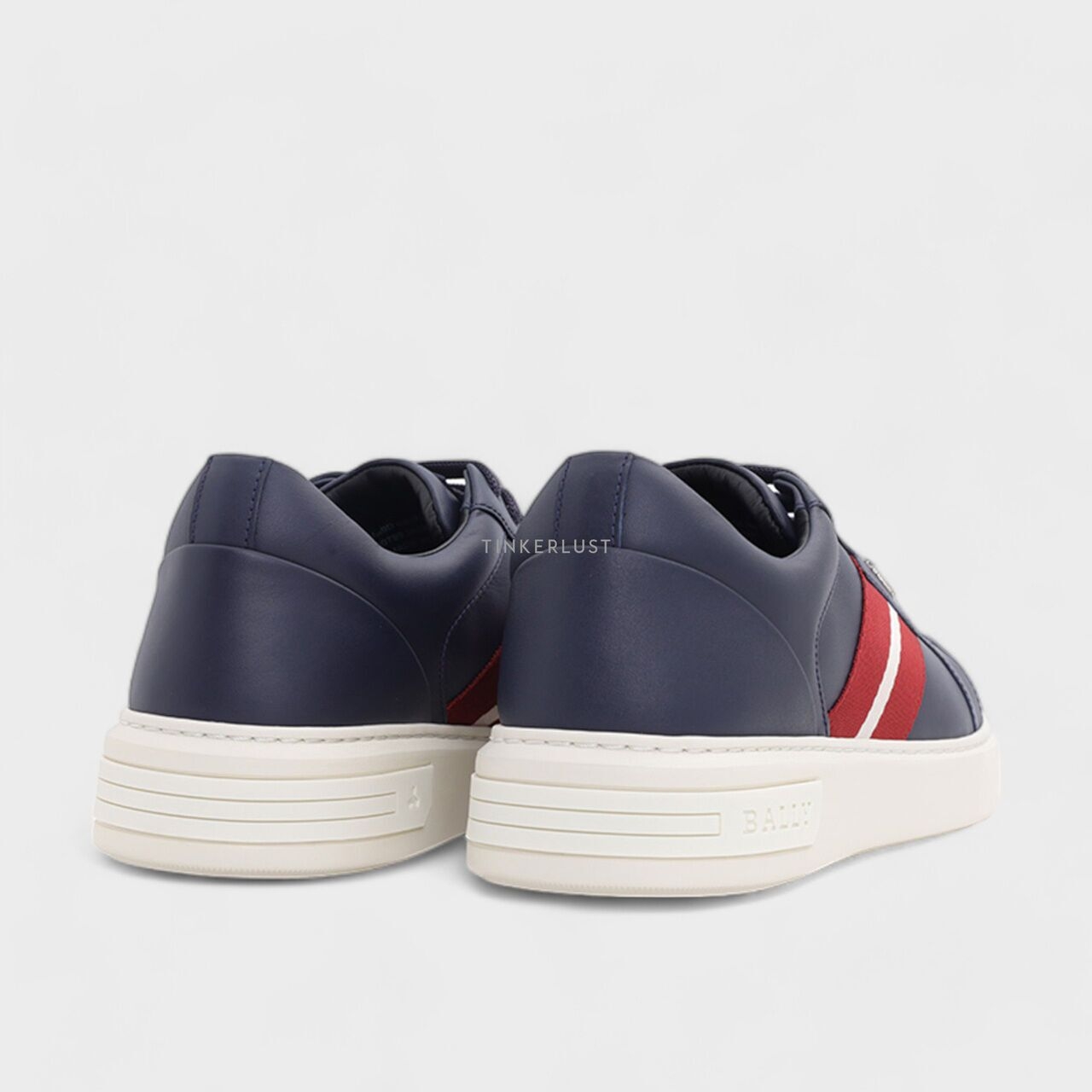 Bally Moony Ink Striped Leather Sneakers