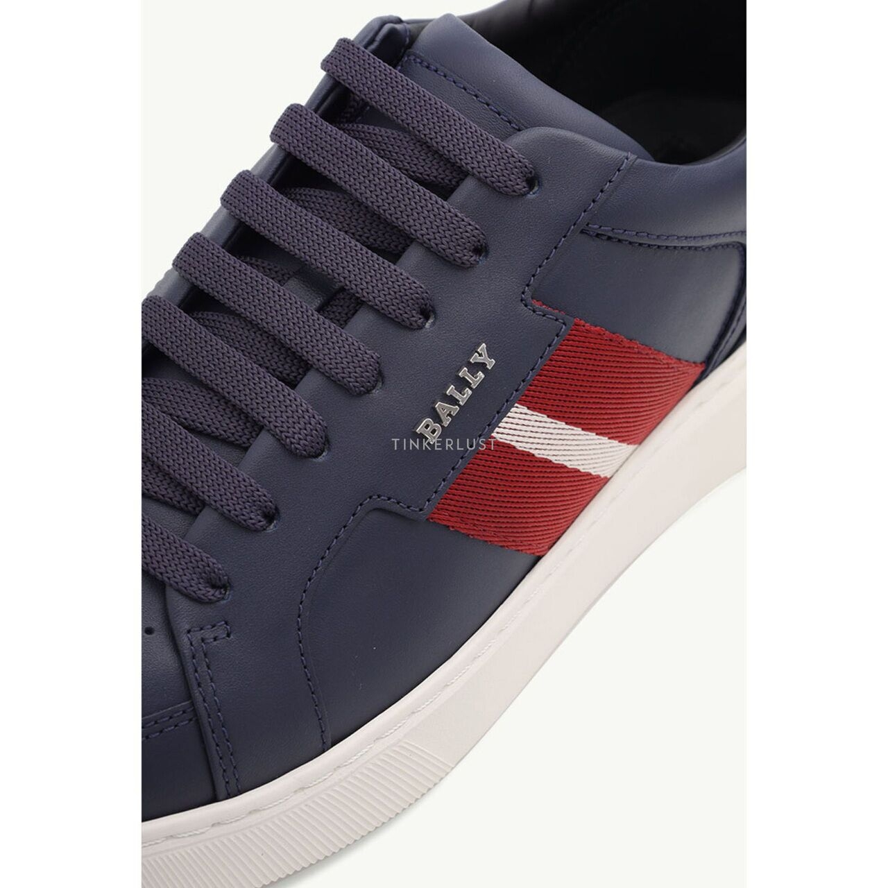 Bally Moony Ink Striped Leather Sneakers
