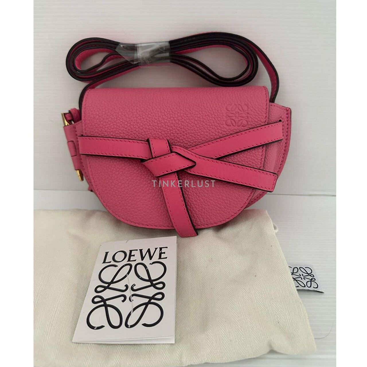 Loewe Mini Gate Pink Grained Leather 2018 Sling Bag