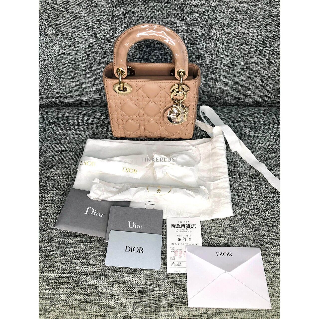 Christian Dior Lady Dior Mini Fard GHW Handbag