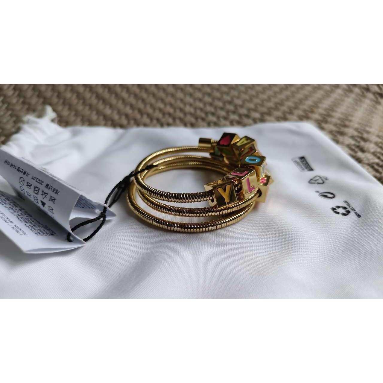 Bimba Y Lola Coil Chain Logo Golden Bracelet