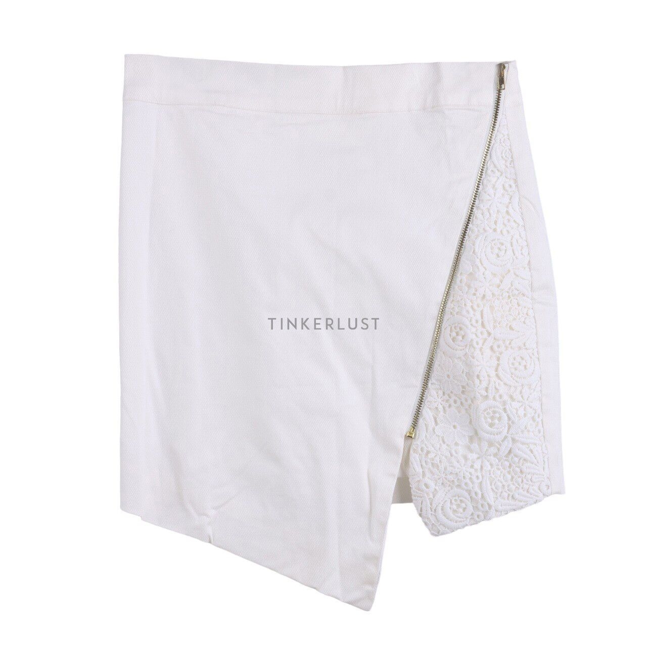 Line & Dot Broken White Mini Skirt