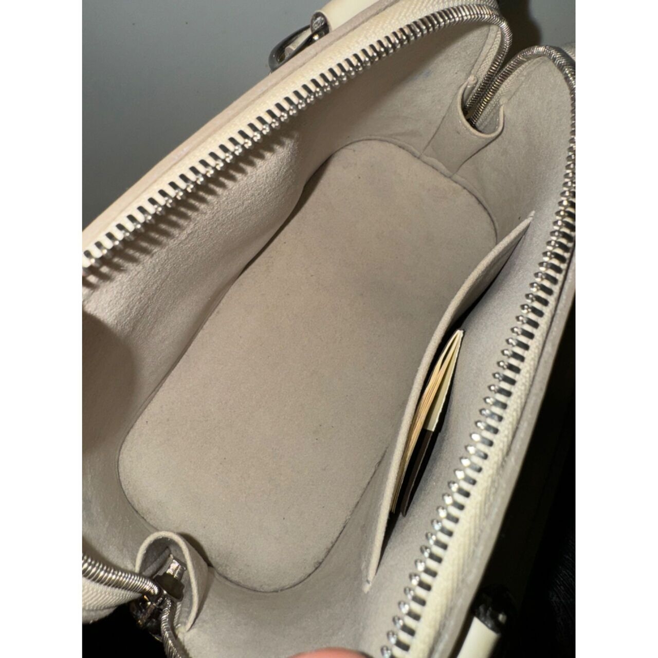 Louis Vuitton Alma Bb White Epi Leather SHW Handbag