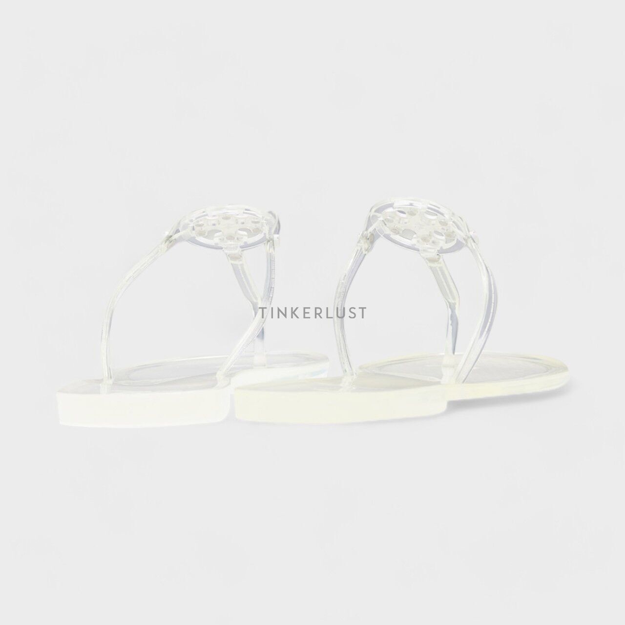 Tory Burch Mini Miller Thong Sandals in White Clear
