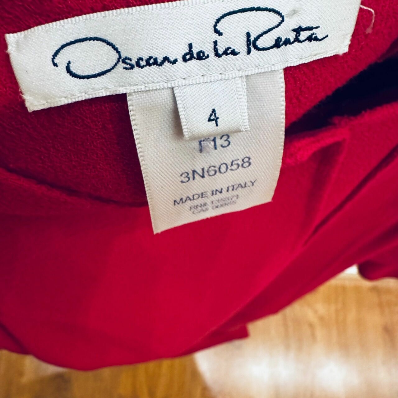 Oscar De La Renta Red Midi Dress
