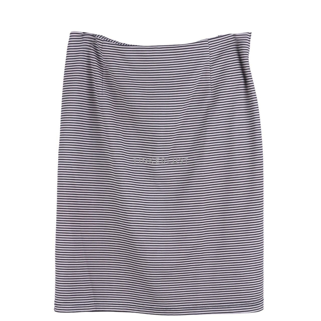The Executive Black & White Stripes Mini Skirt