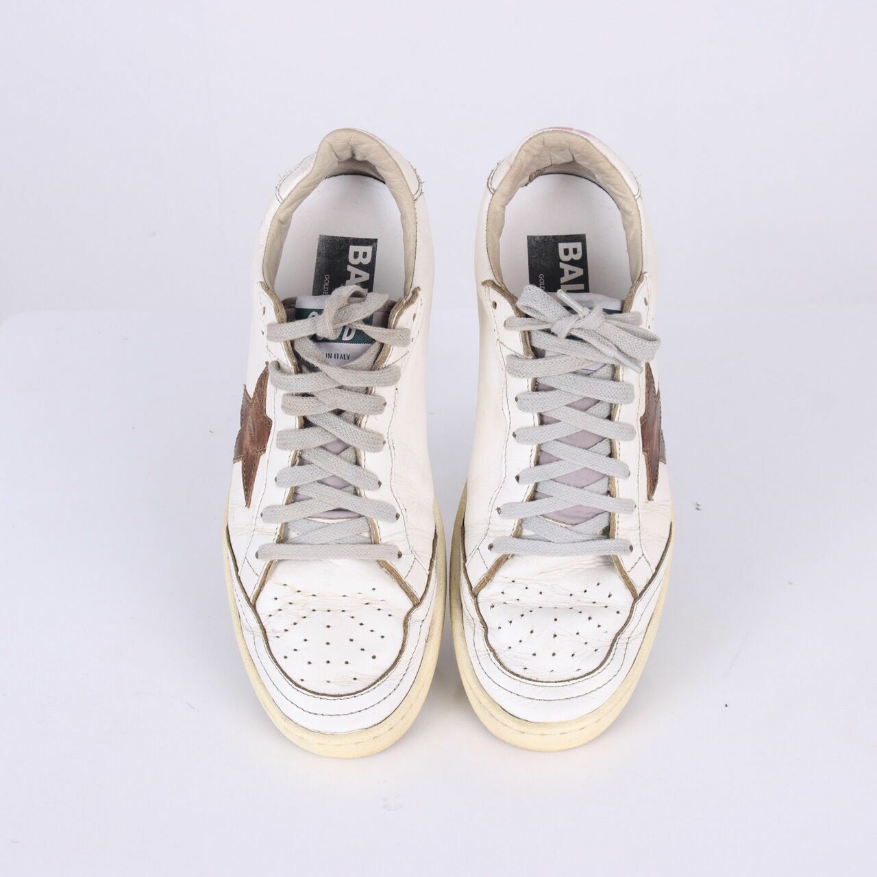 Golden Goose Ball Star Leathet Trainers White Sneakers