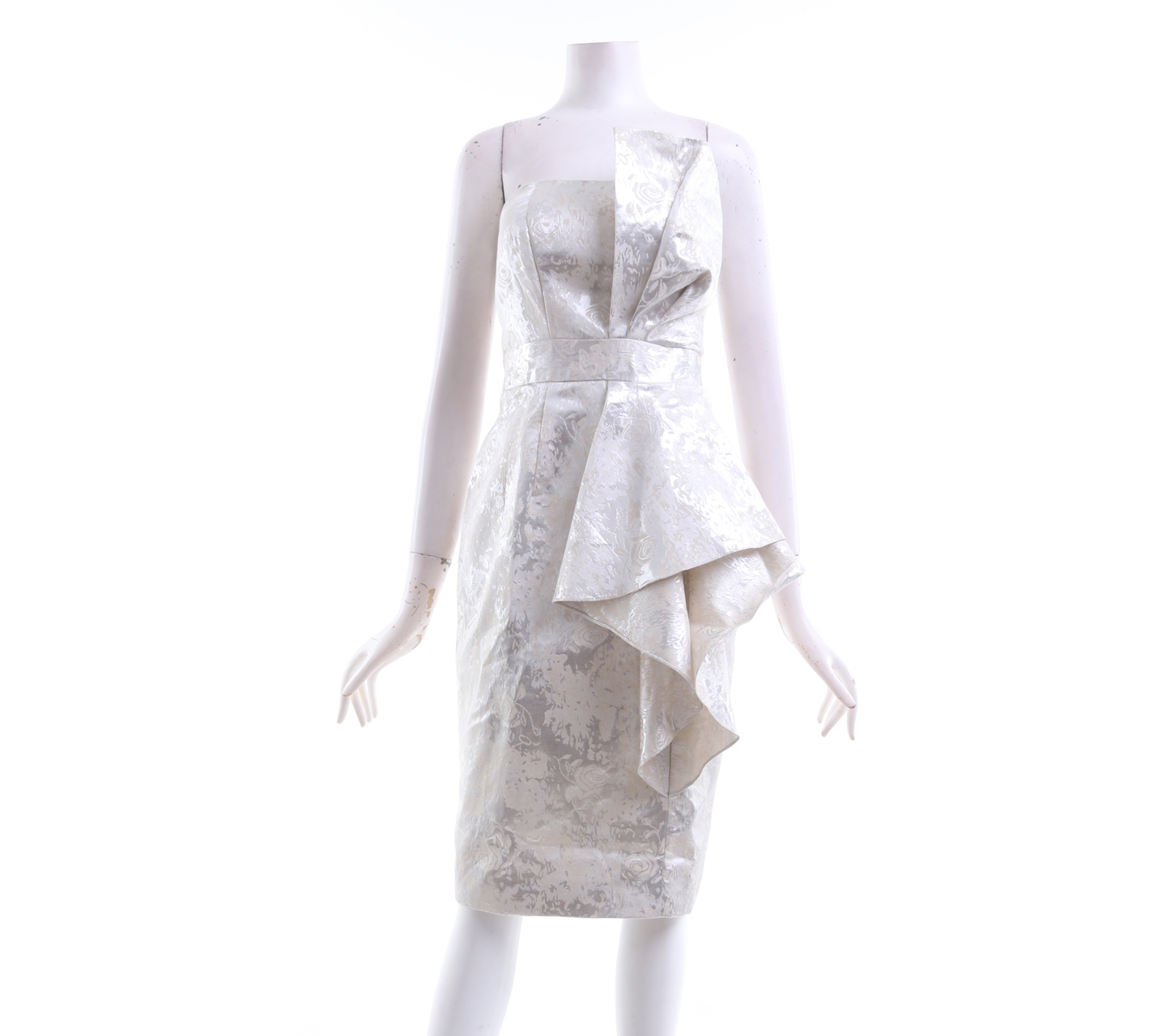 Antoinette floral silver mini dress