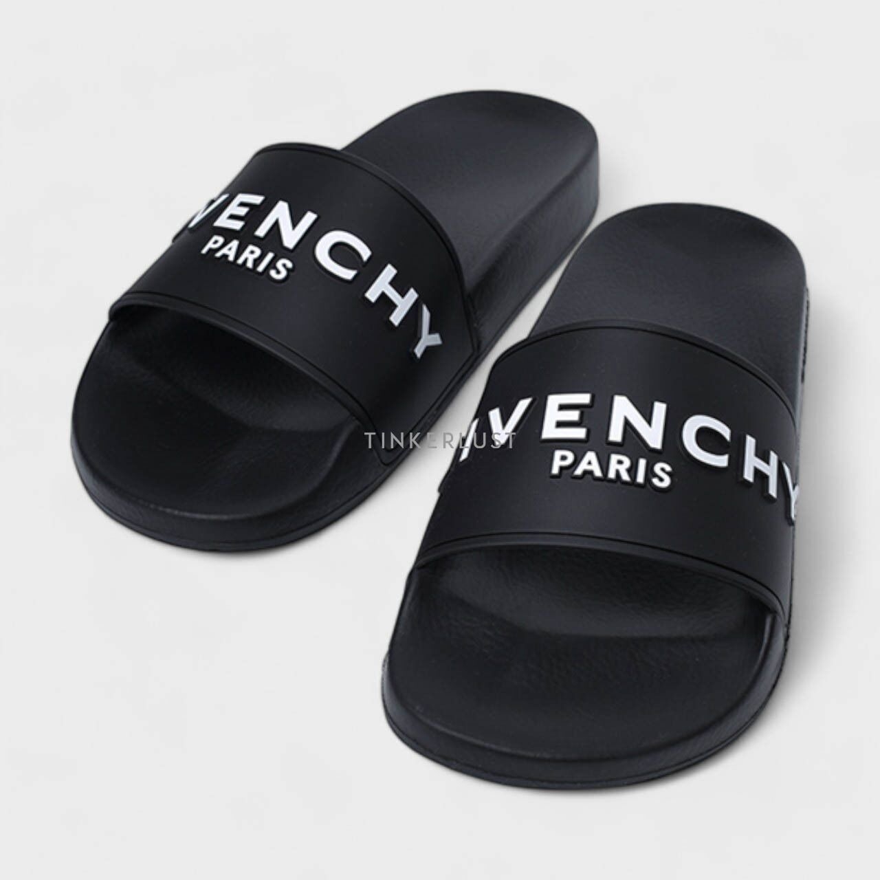 Givenchy Women Logo Slides in Black Sandals
