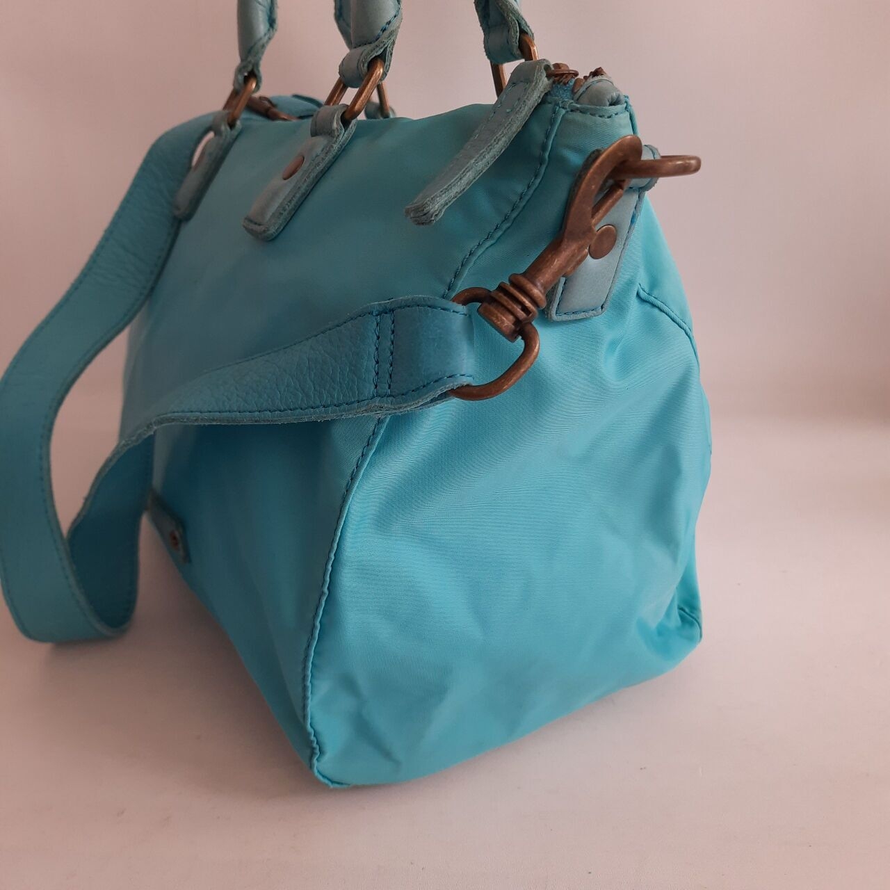 Liebeskind Blue Nylon Satchel Bag