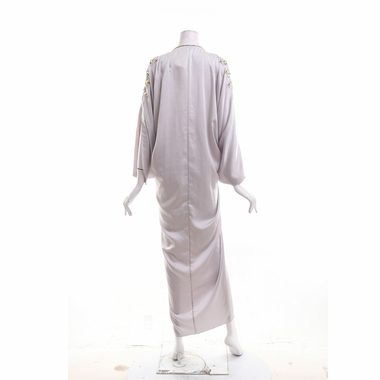 AVA Grey Kaftan Midi Dress