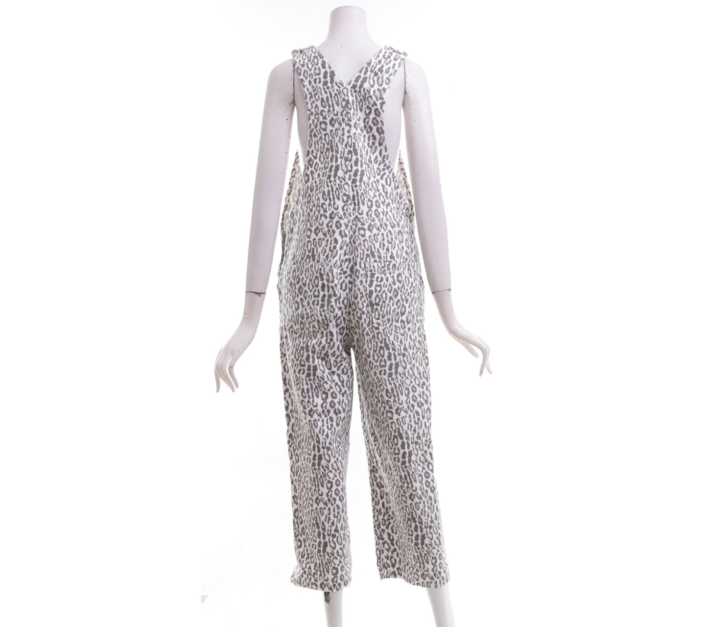 NA-KD Off White & Brown Leopard Printed Jumpsuit