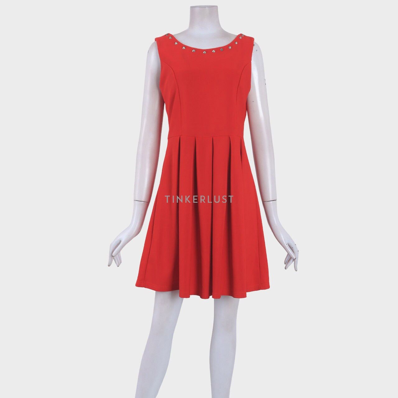 Chic Simple Red Mini Dress