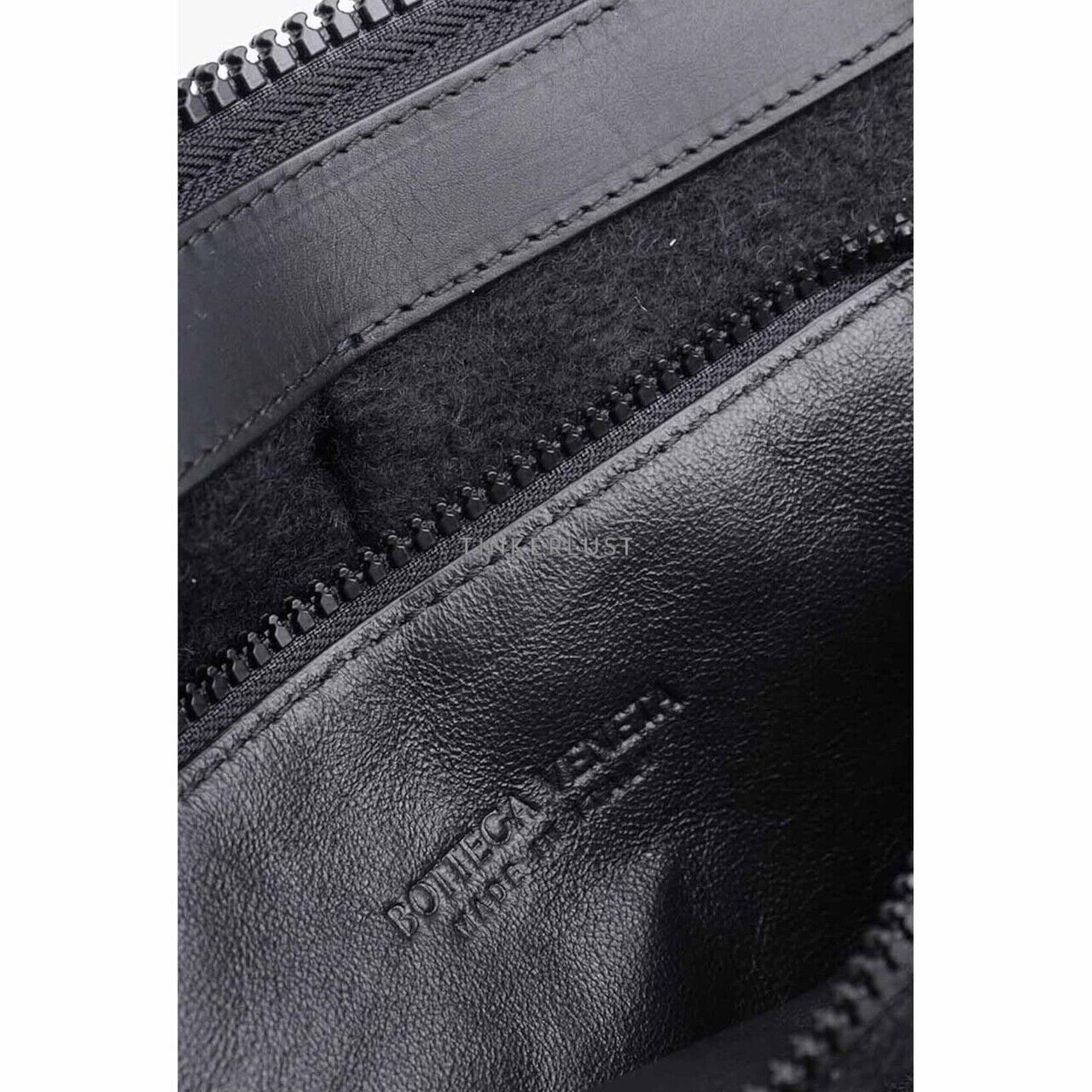 Bottega Veneta Intrecciato Padded Document Case in Black Matte Hidrology Calf Leather Pouch