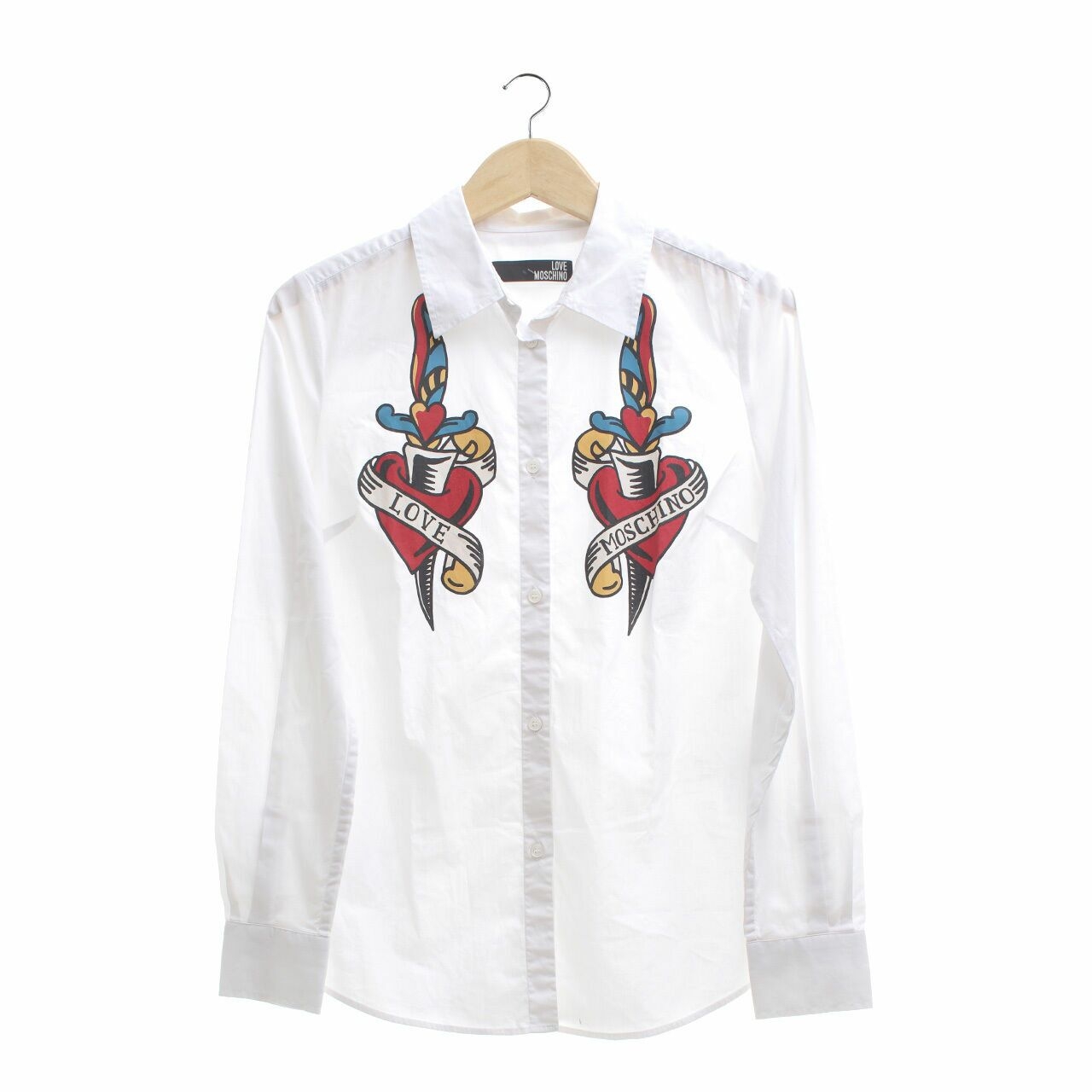Love Moschino White Printed Shirt