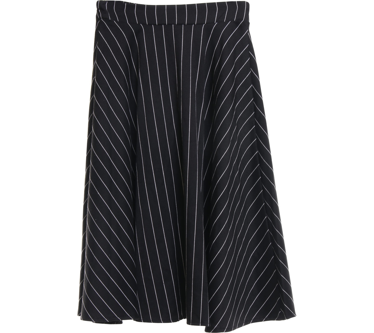 Gaudi Black & White Striped Midi Skirt
