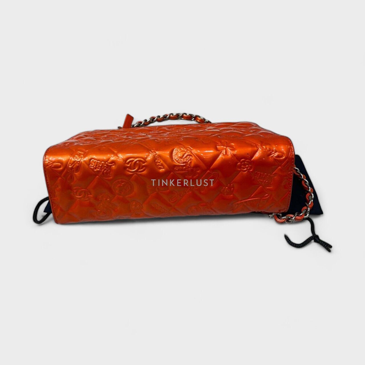 Chanel Orange Patent Leather #11 SHW Shoulder Bag