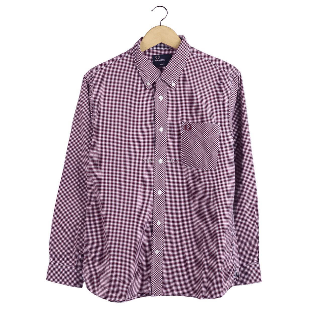 Fred Perry Maroon Gingham Shirt