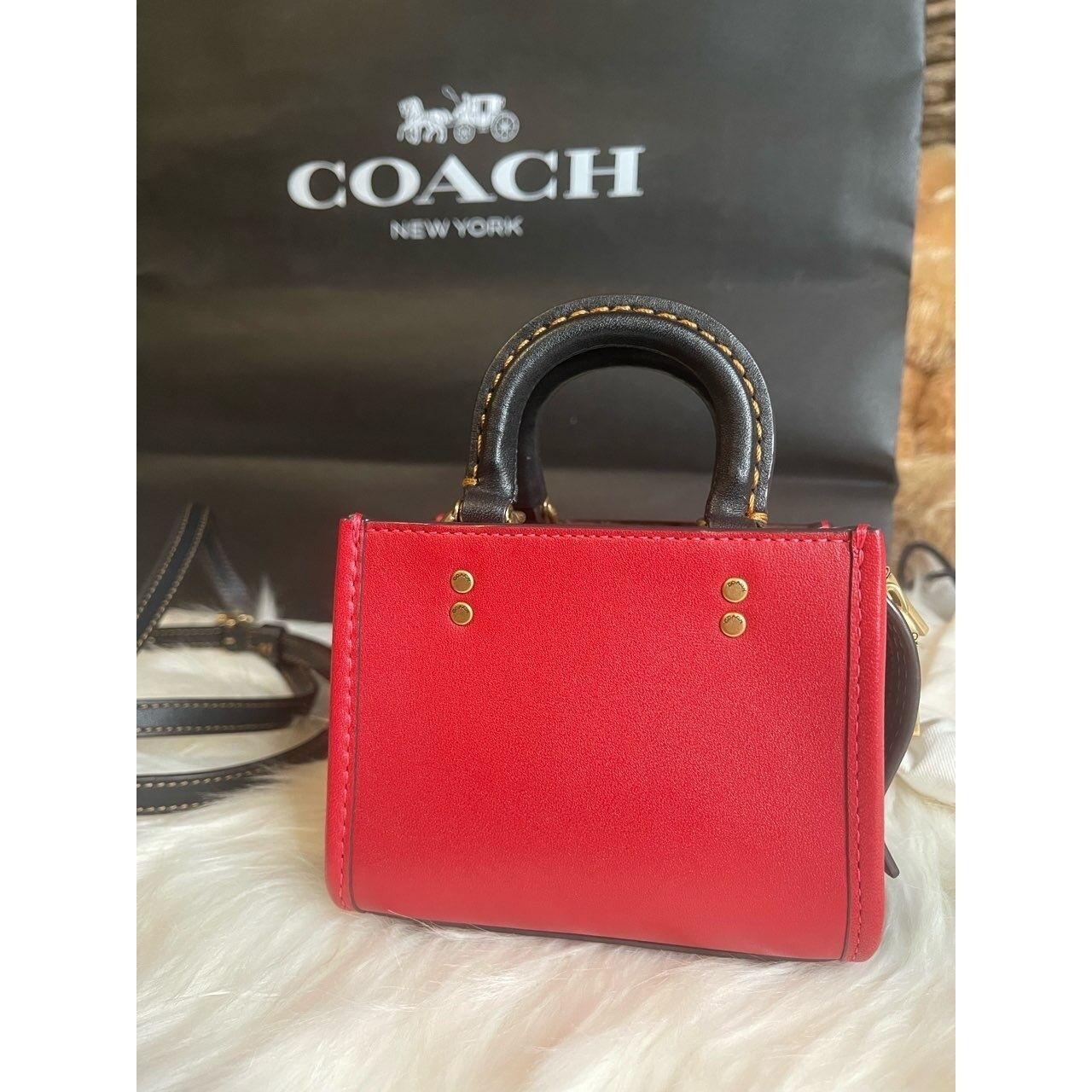 Coach Red Colourblock Sling Bag