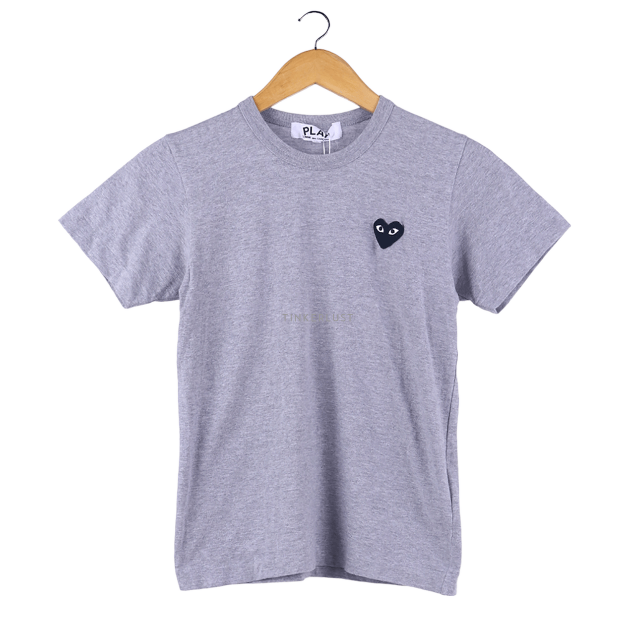Play by Comme des Garcons Grey Black Heart T-Shirt