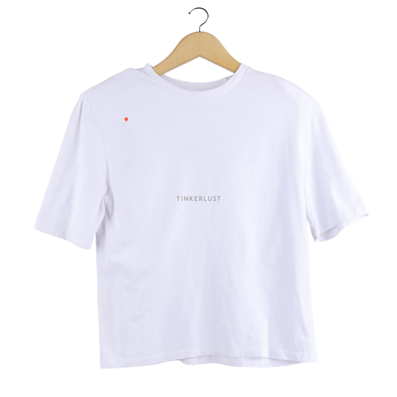 The Frankie Shop Padded White Cotton T-Shirt