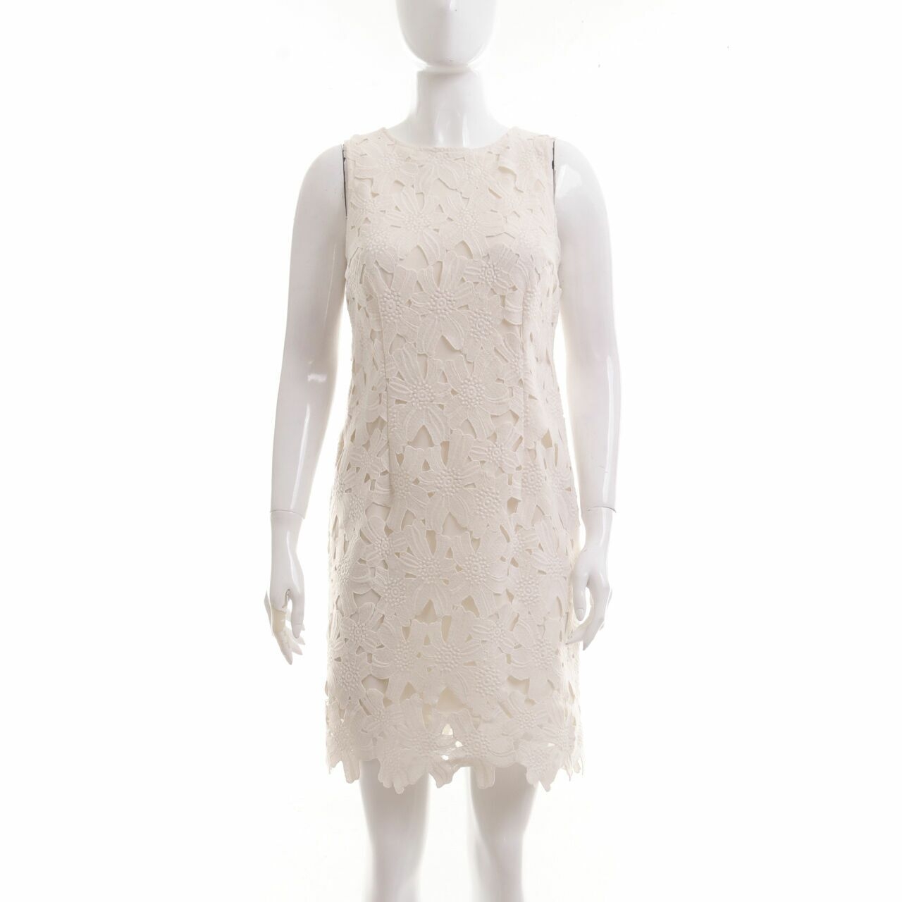 Ann Taylor Off White Midi Dress