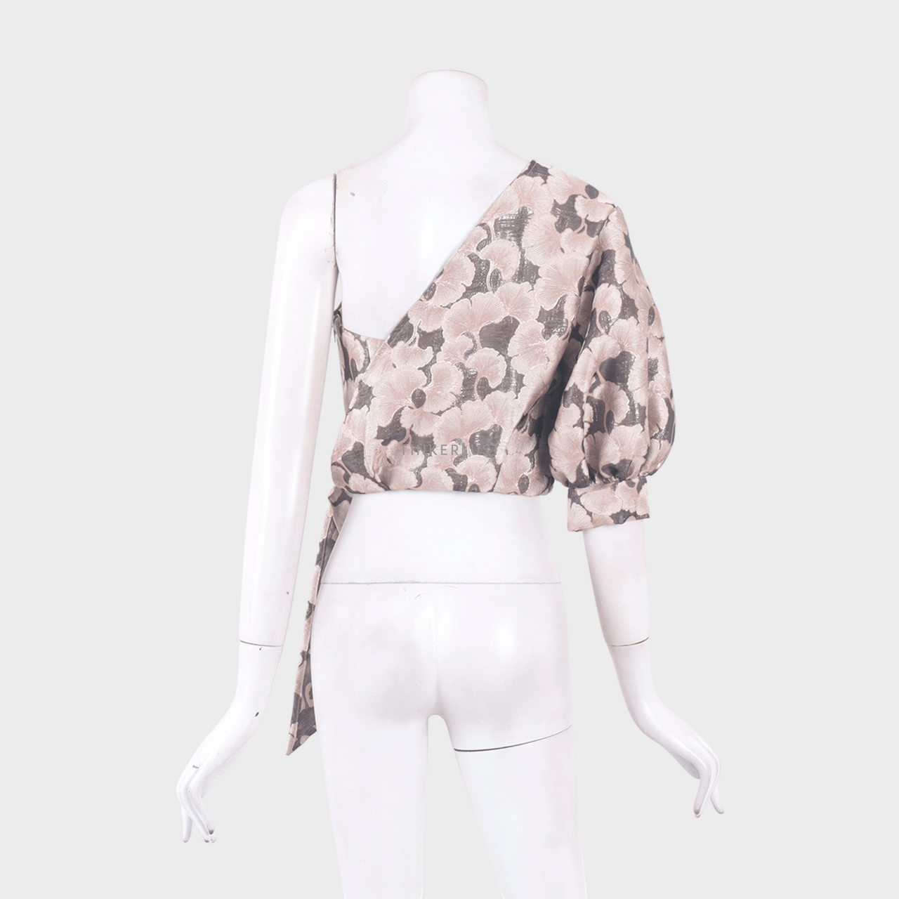 Poise24 Brown & Rose Gold Floral Blouse