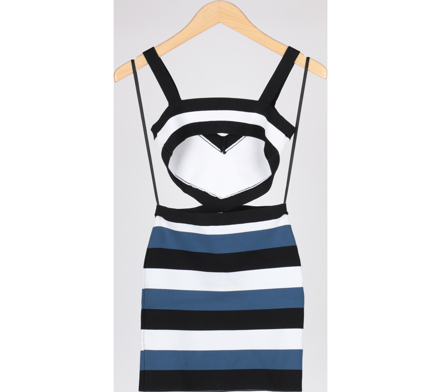 BCBG Multi Colour Striped Sleeveless Mini Dress