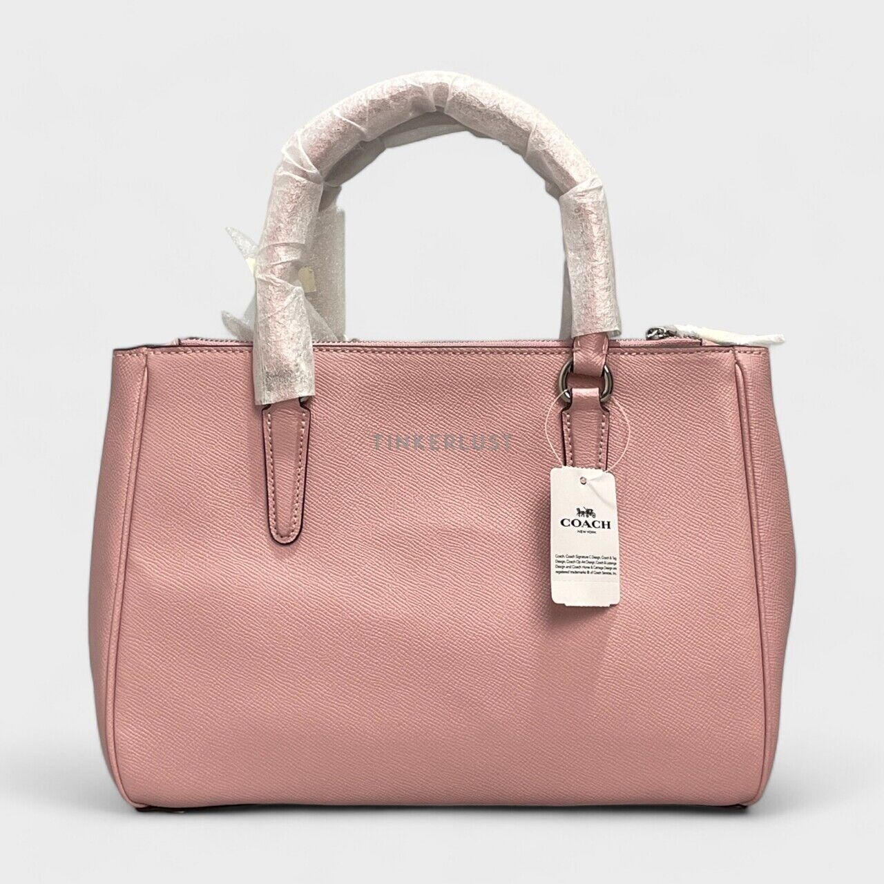Coach Surrey Carryall Pink Leather SHW Satchel