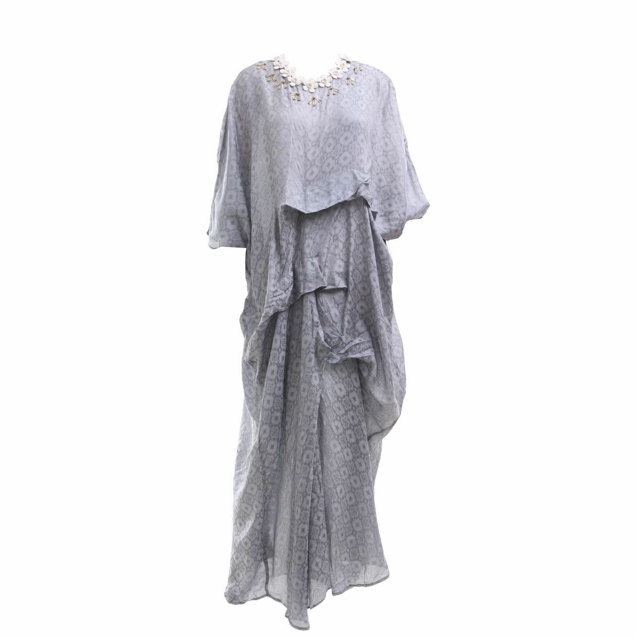 Blanc Grey Kaftan Midi Dress