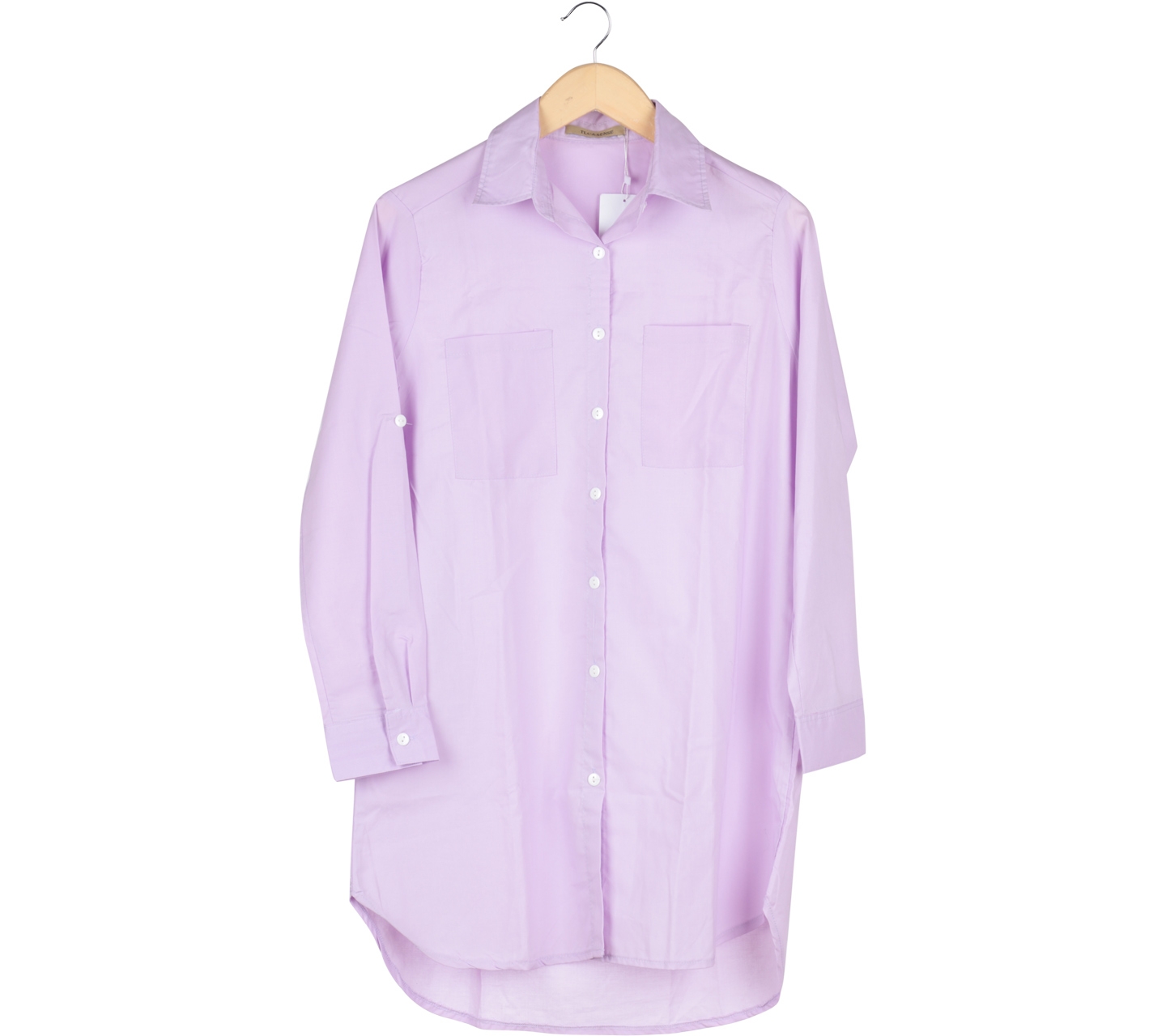TLCShop Purple Shirt Mini Dress
