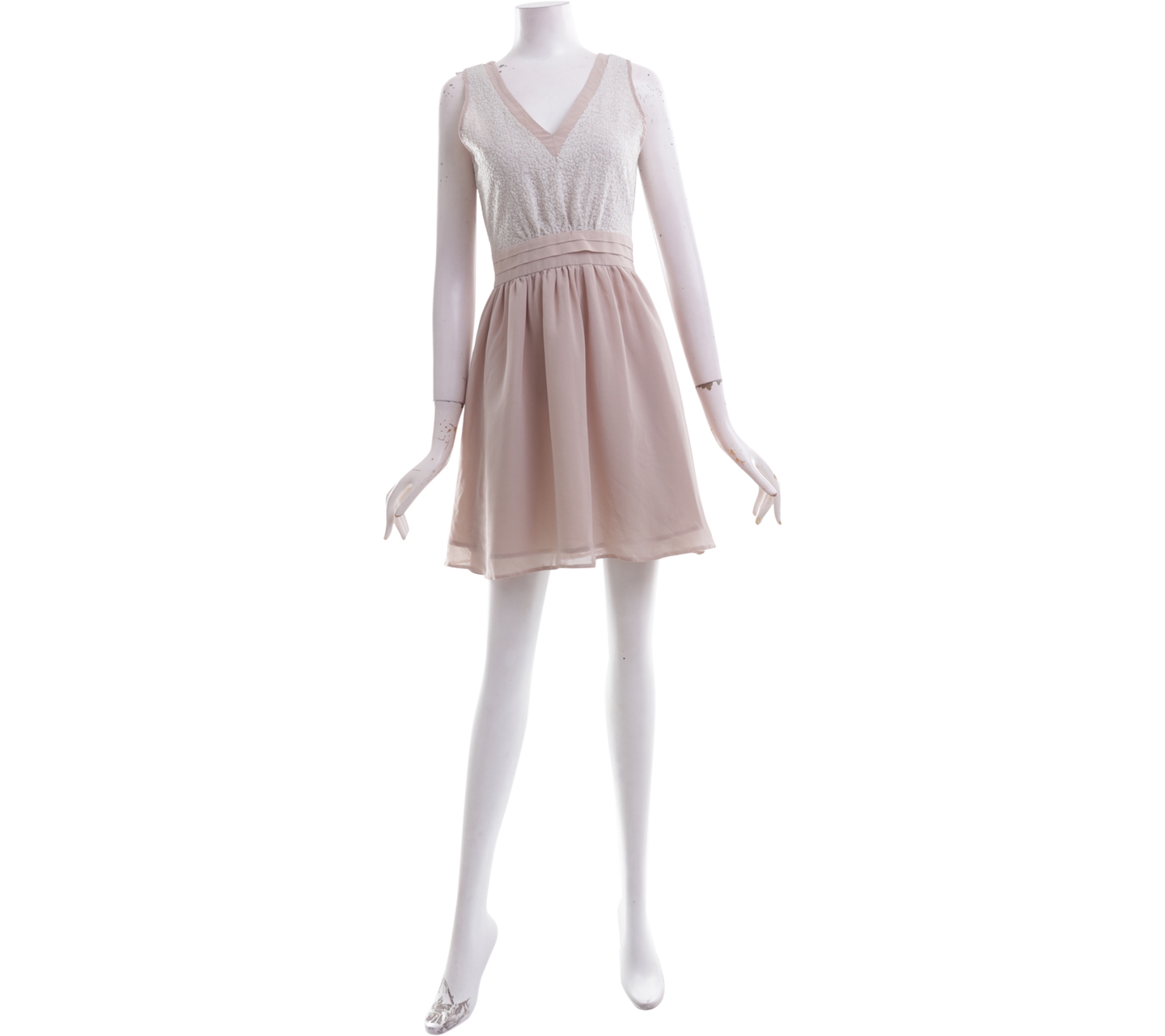 Luxe Cream Sequnis Mini Dress
