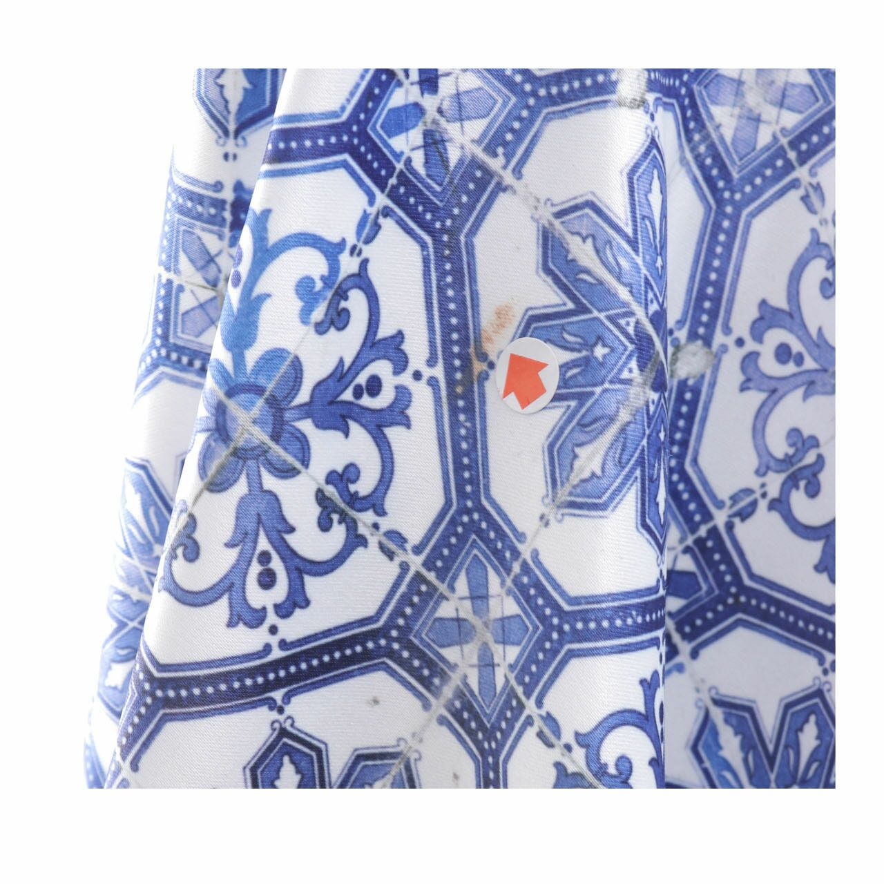 Marufe Blue Patterned Midi Skirt