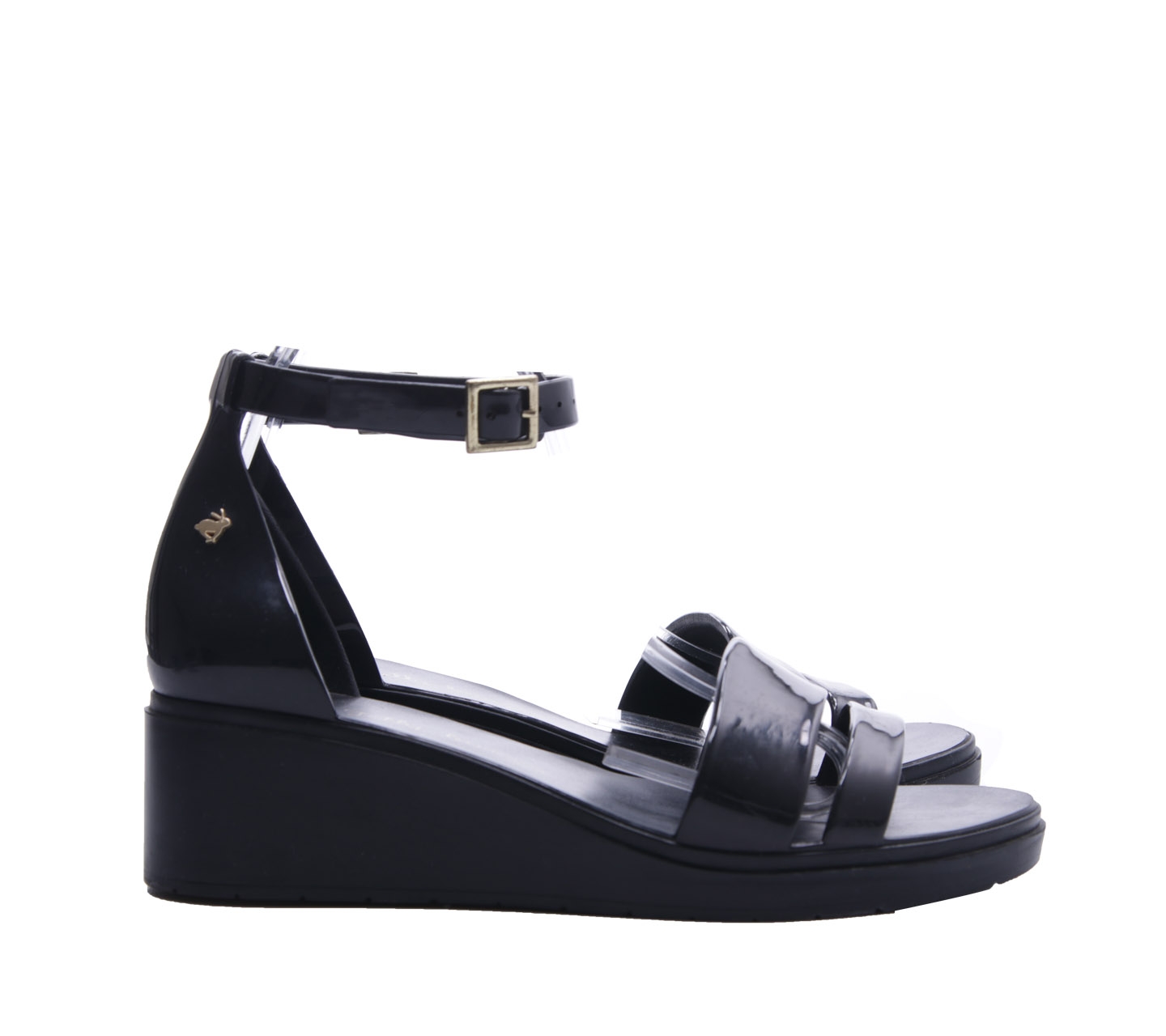Jelly Bunny Black Wedges