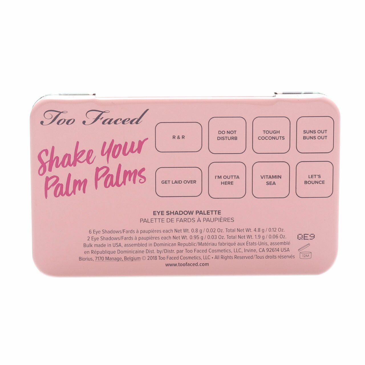 Too Faced Shake Your Palm Palms Eyeshadow Palette  Sets and Palette