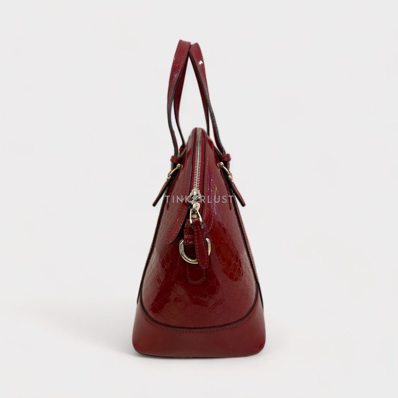 Gucci Alma Red Patent Leather Satchel